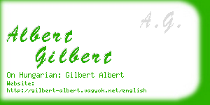 albert gilbert business card